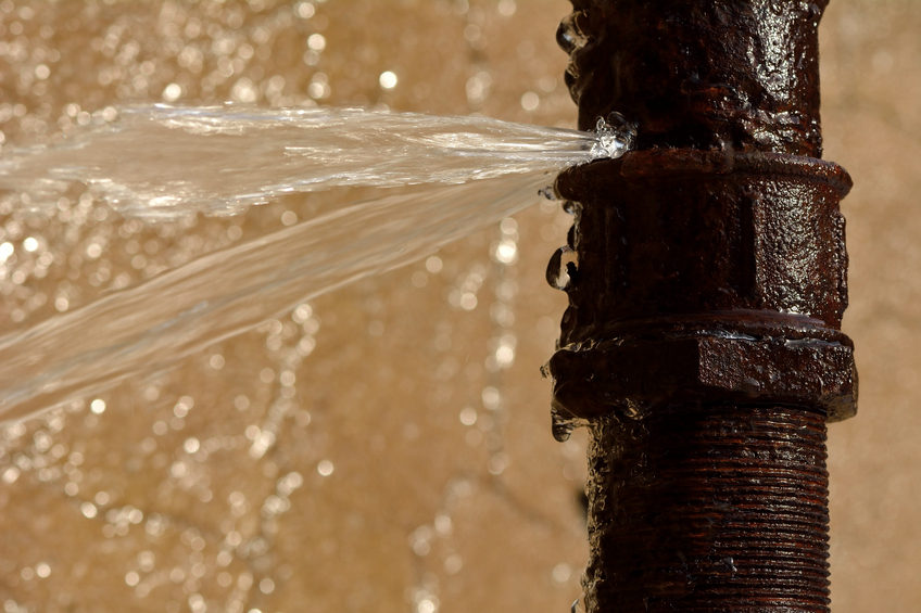 Leaky water pipe foundation problems